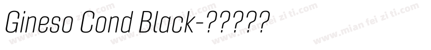 Gineso Cond Black字体转换